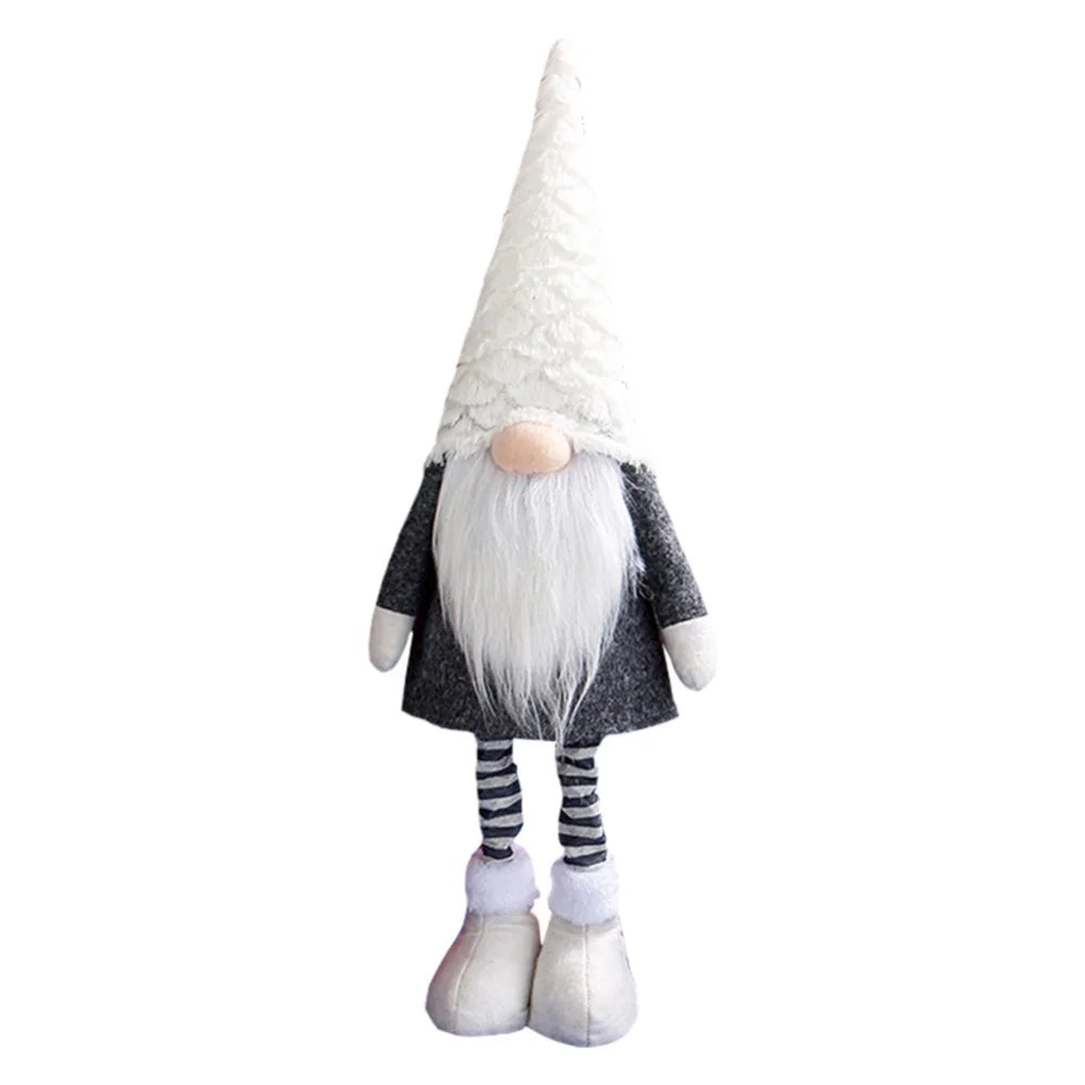 Handmade Plush Gnome with Retractable Legs for Christmas - Image 8