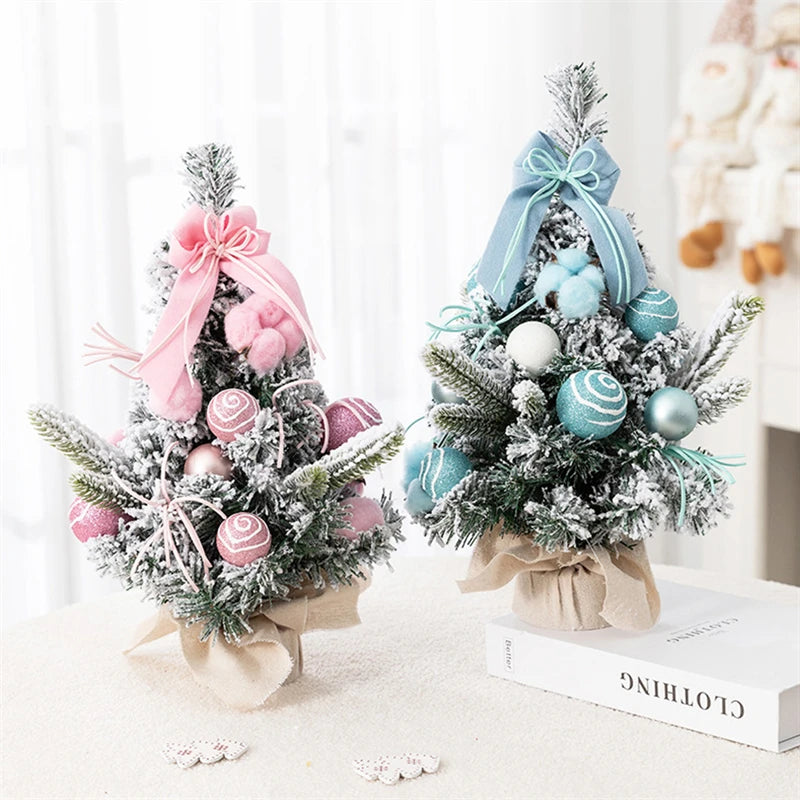 Vibrant Mini Christmas Tree Ornaments - Flocking Colors - Image 9