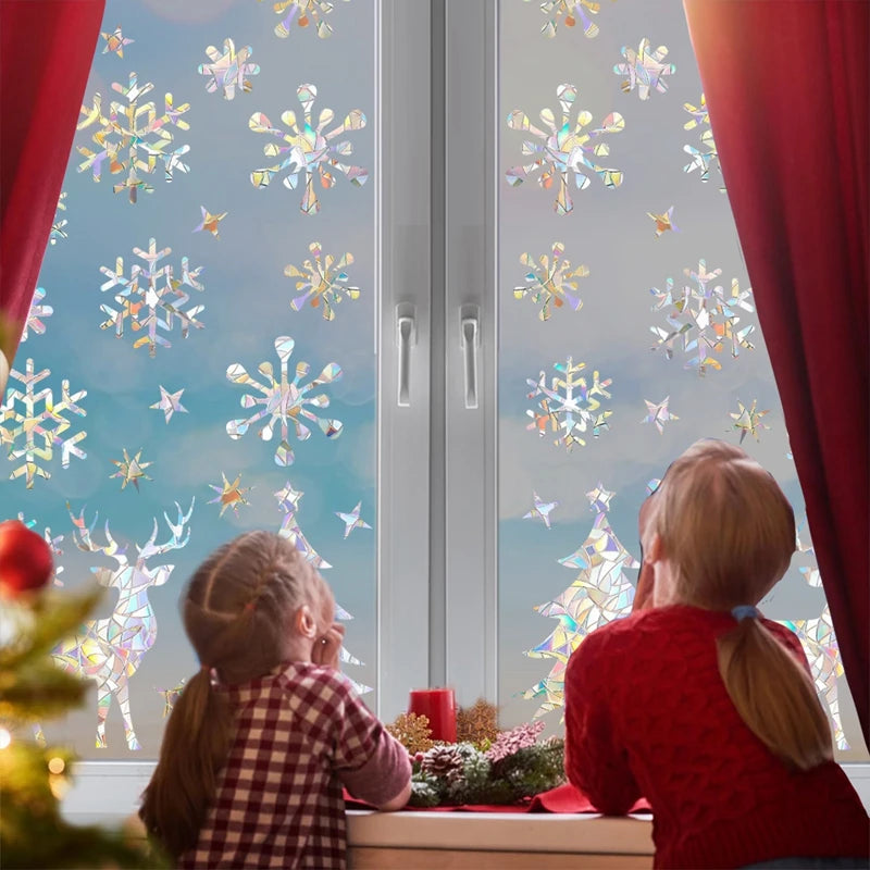 Festive 3D Snow Window Clings for Xmas - Image 15