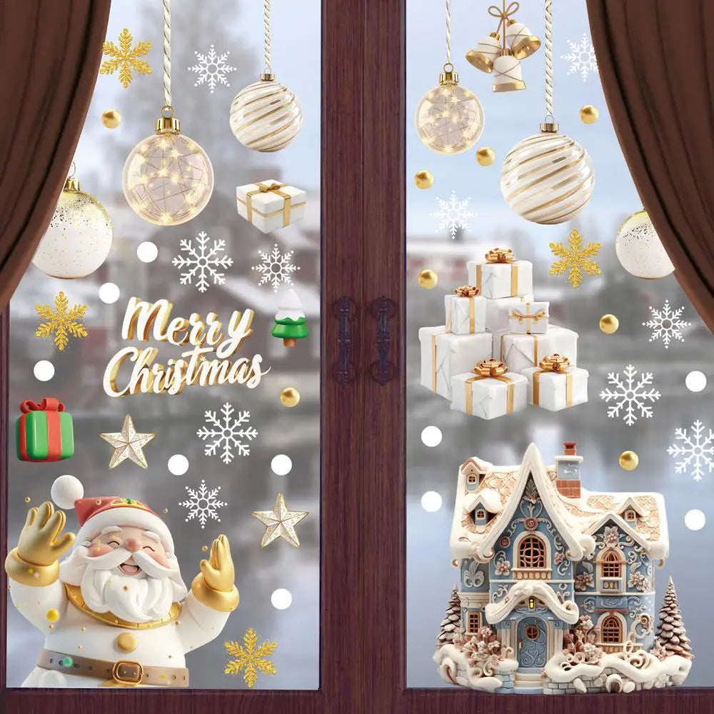 Festive Double-Sided Christmas Window Clings - Image 8