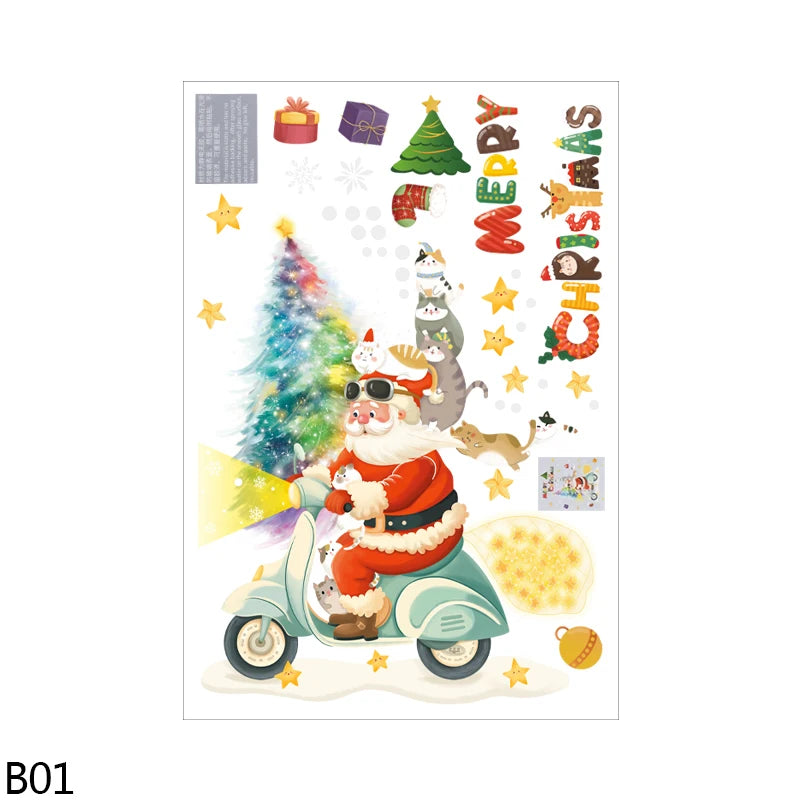 Festive Santa & Tree Window Stickers for Christmas - Image 10