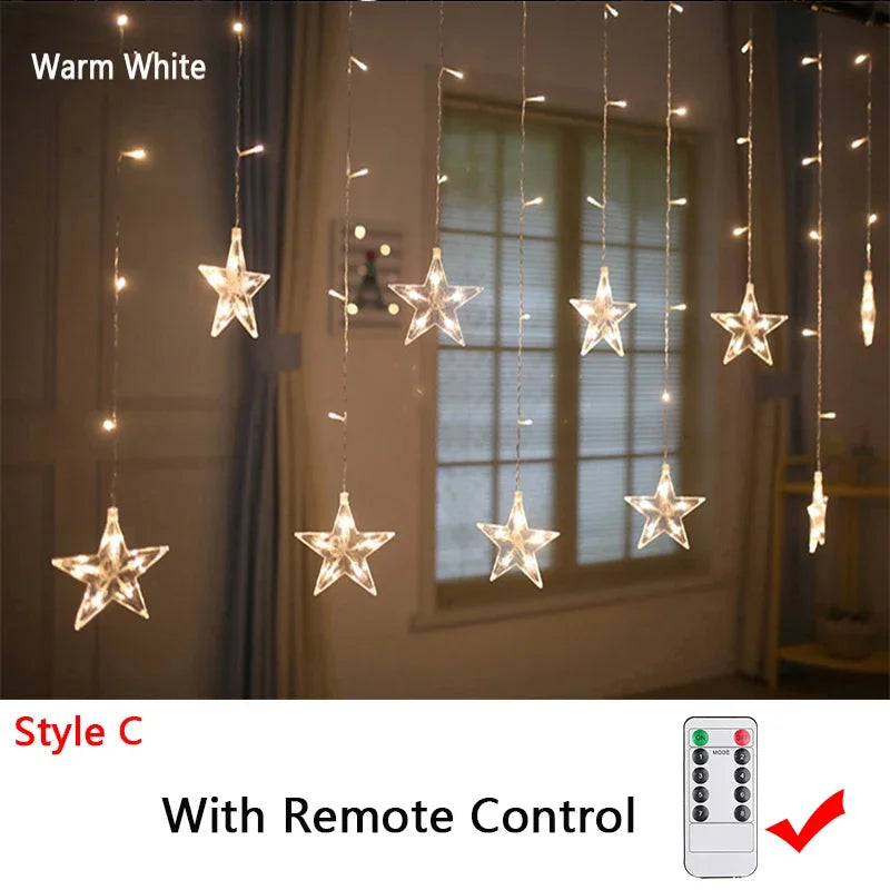 LED Star & Moon Fairy String Lights for Christmas - Image 5