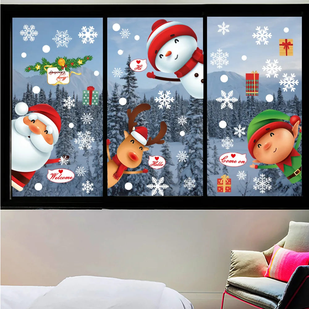 Festive Christmas Jelly Window Clings Decorations - Image 3