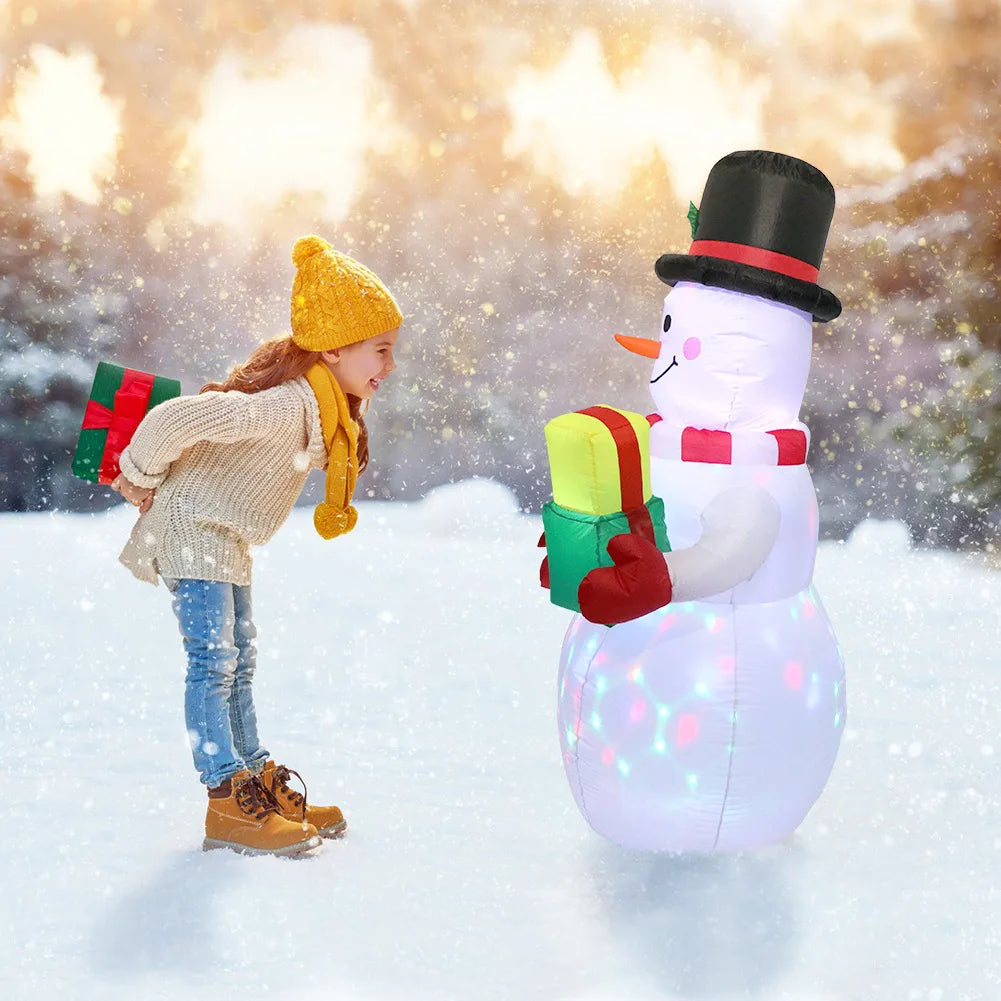 Festive Inflatable Snowman & Balloon Garden Decor - Image 6