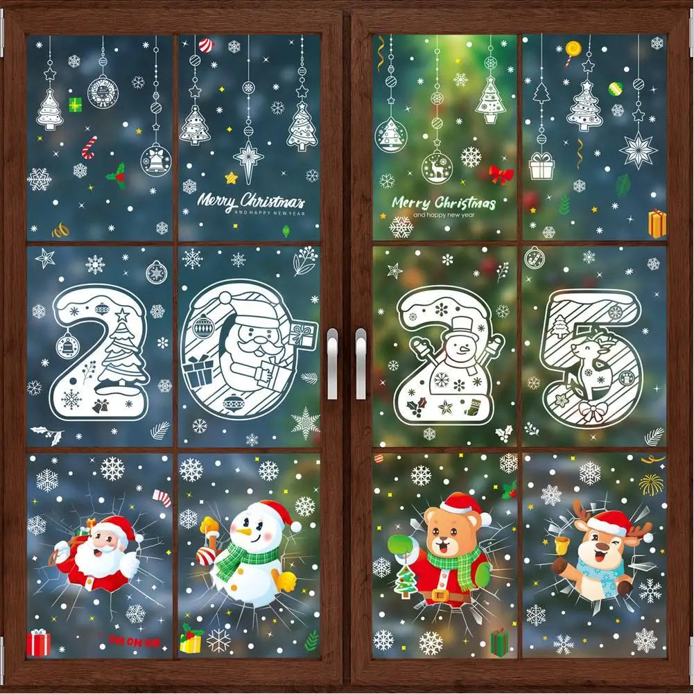 Festive Stained Glass Window Clings for Christmas - Image 9
