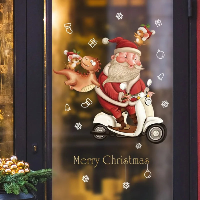 Festive Santa & Christmas Tree Window Stickers - Image 53