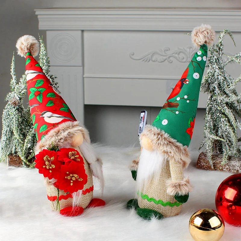 Whimsical Plush Gnome Hanging Ornament for Christmas - Image 41
