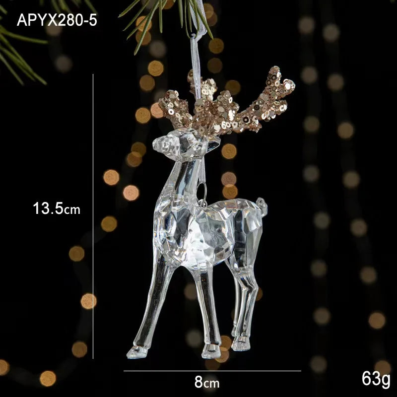 Sparkling Snowflake Acrylic Pendant Decor for Christmas - Image 18