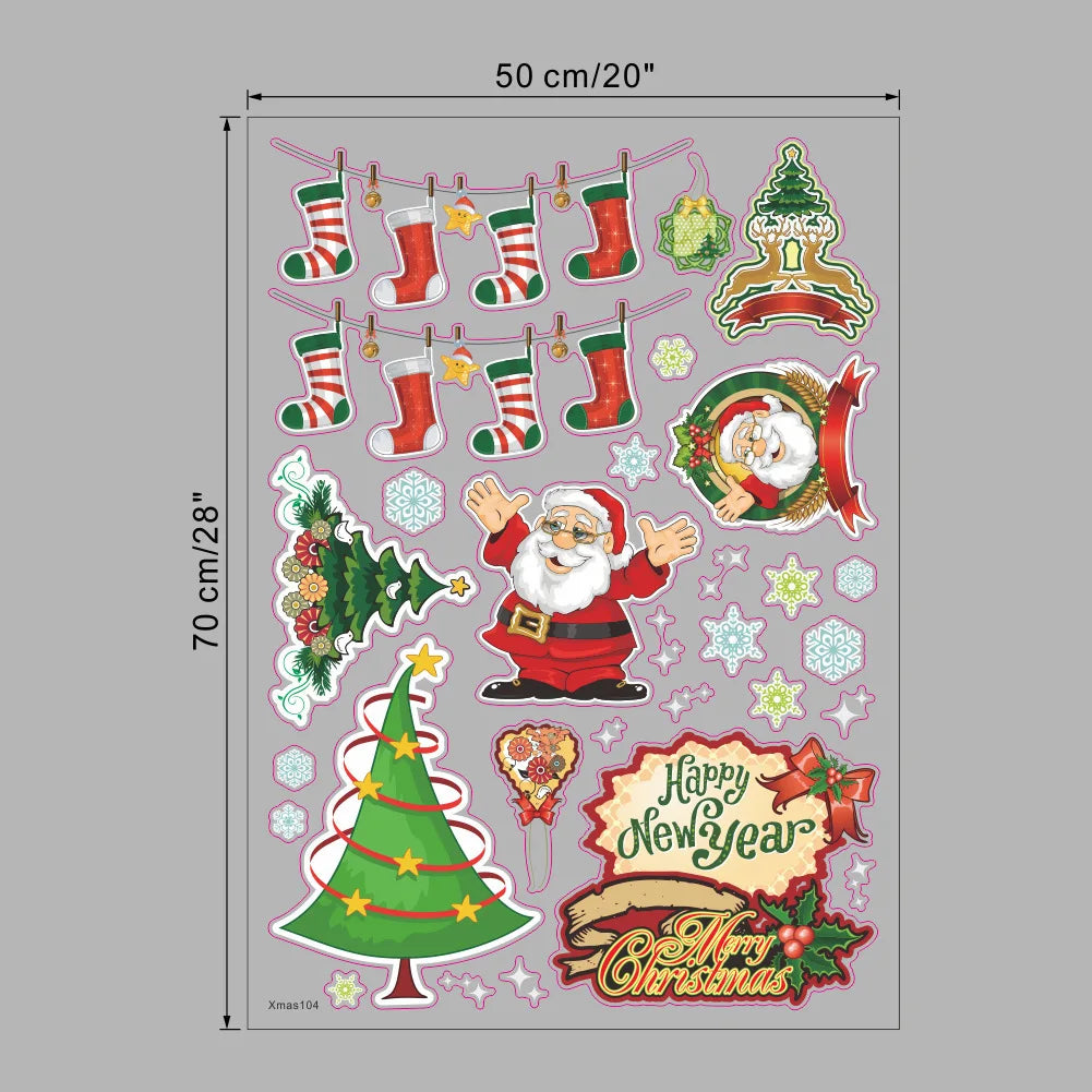 Santa Claus Window Stickers for Festive Decor - Image 5