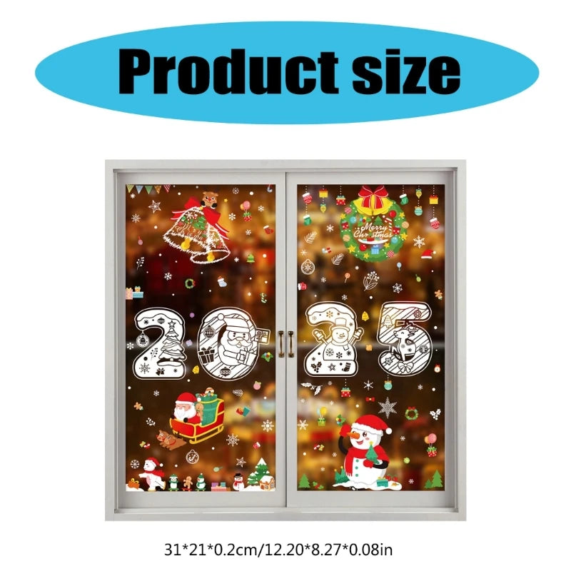 Festive Double-Sided Christmas Window Stickers - Image 11