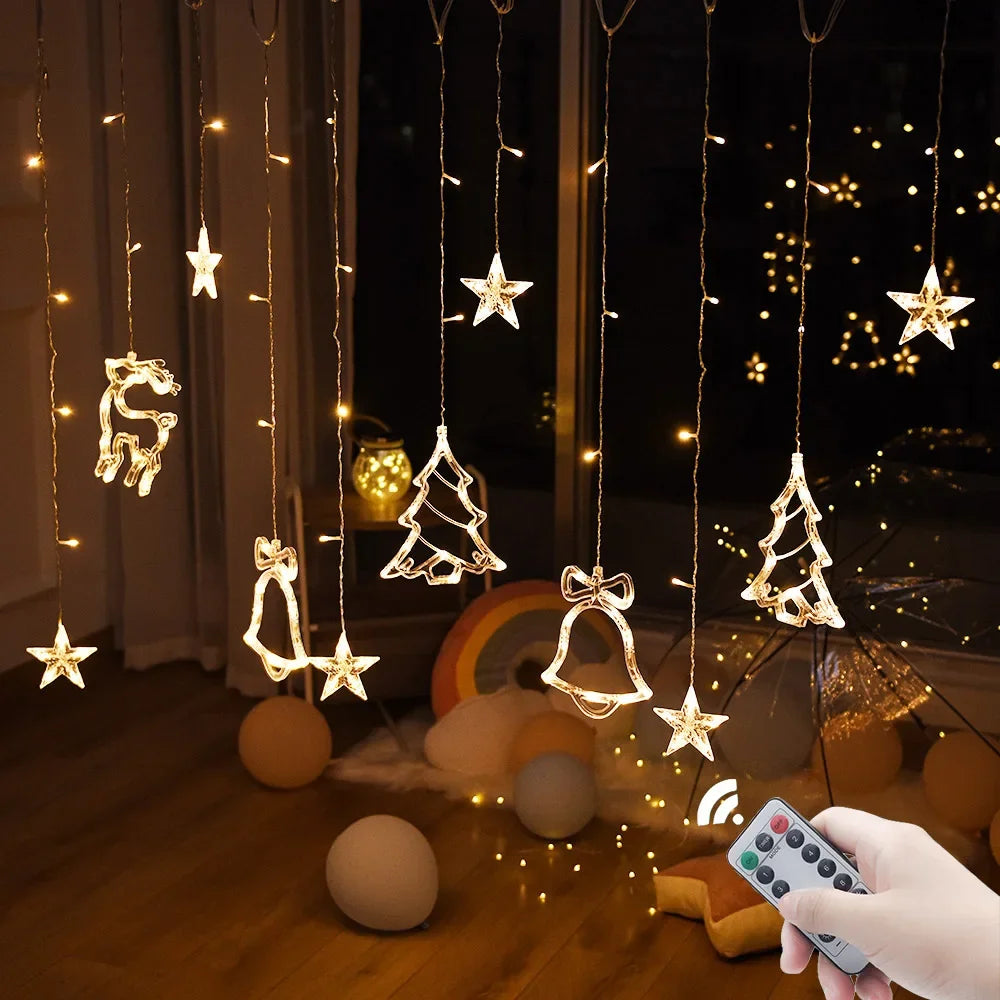 LED Star & Moon Fairy String Lights for Christmas