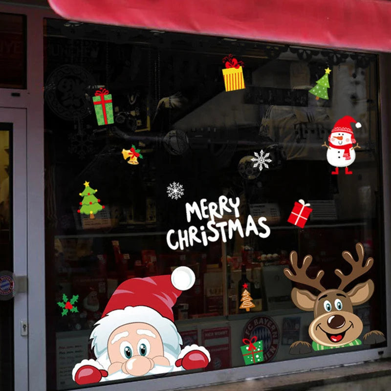 Festive Christmas Window Stickers for Holiday Cheer