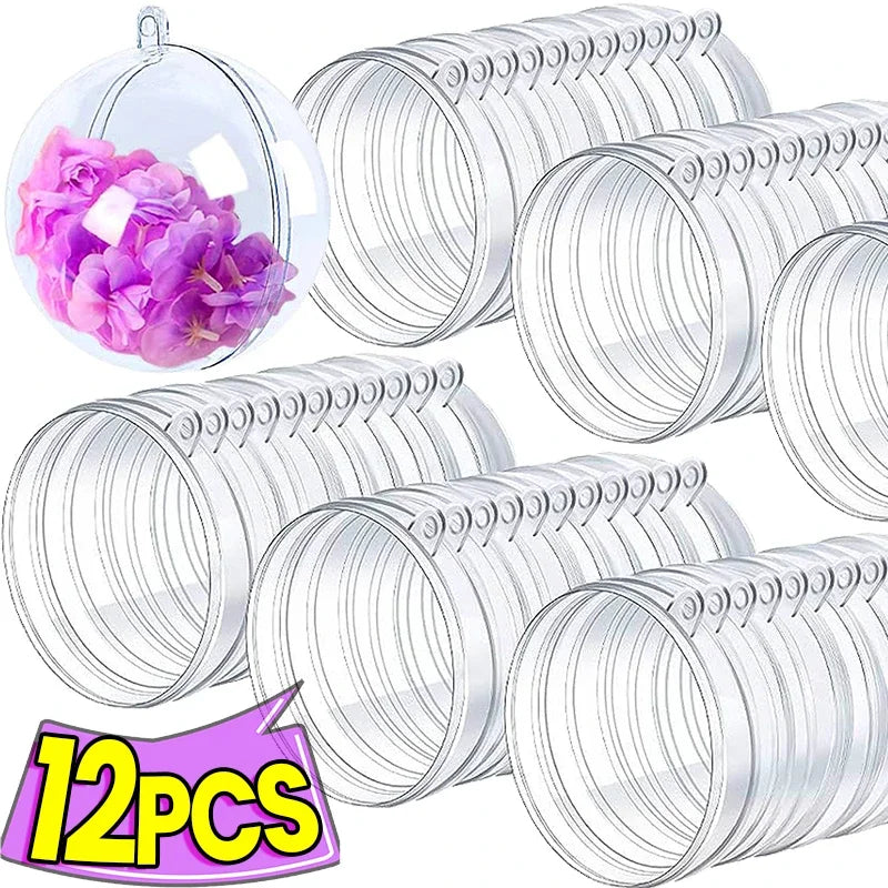 DIY Fillable Christmas Baubles - Clear Hanging Ornaments