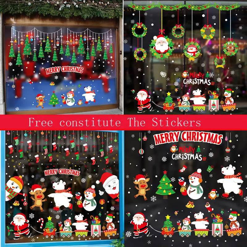 Festive Christmas Window Stickers for Home Decor - Image 8