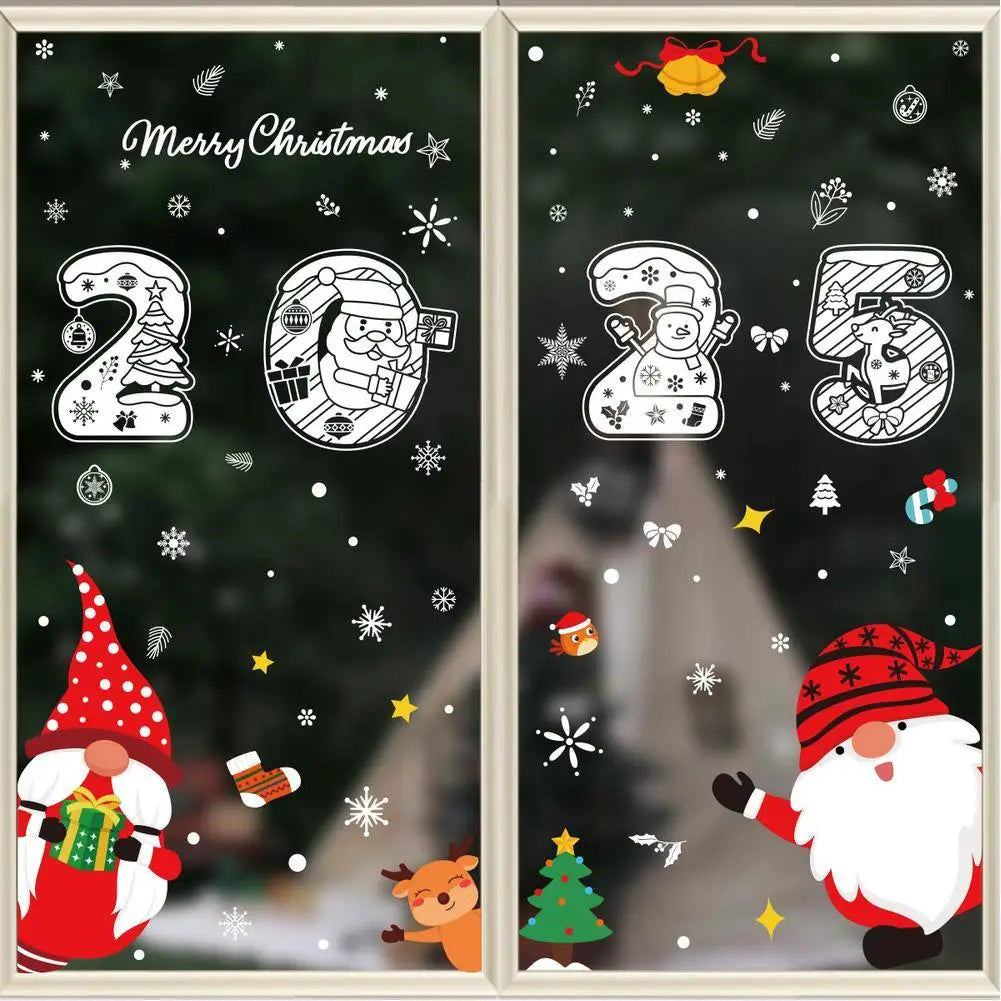 Festive Stained Glass Window Clings for Christmas - Image 11