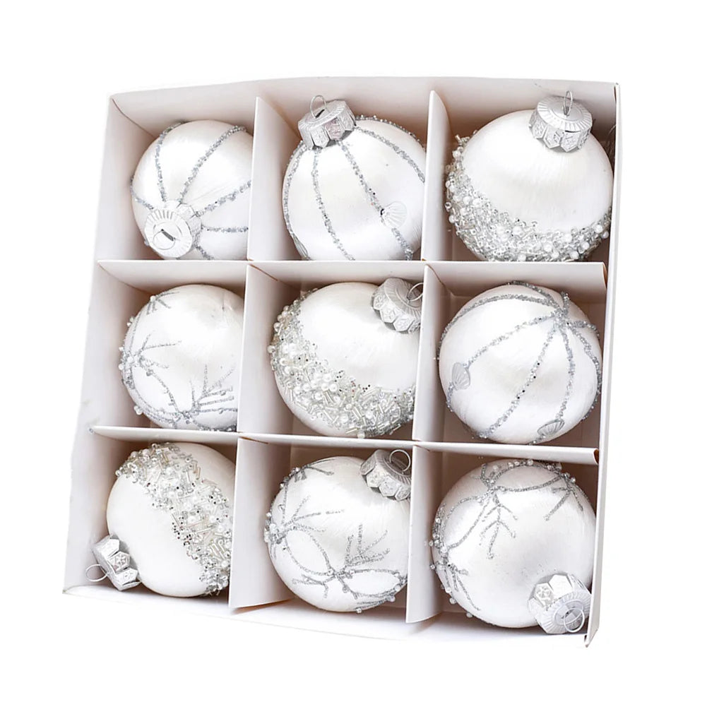 Elegant 9-Piece Wine Red Christmas Ball Ornaments - Image 15