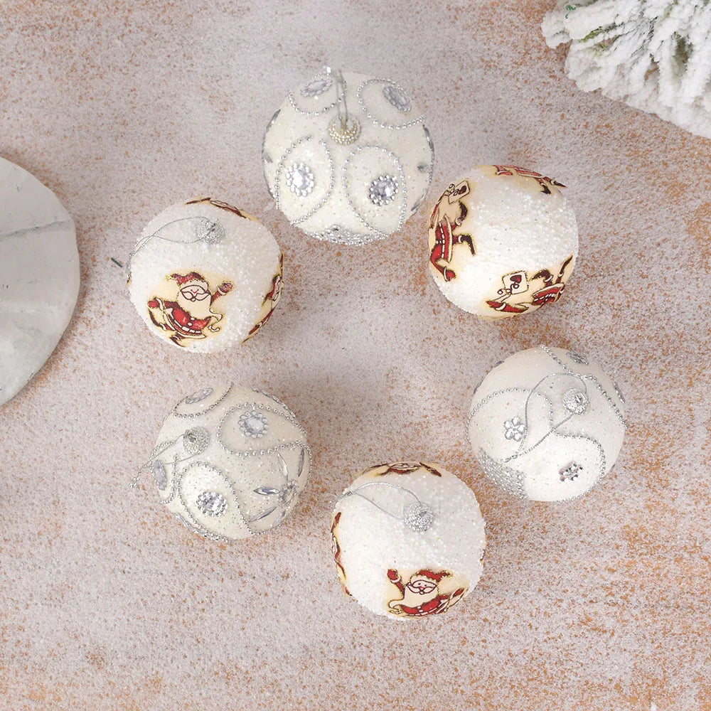 Snowflake White Christmas Tree Ornaments - Reusable Decor - Image 12