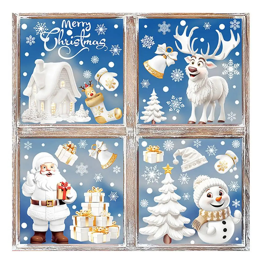 Double-Sided Christmas Snowflake Window Clings - Image 7