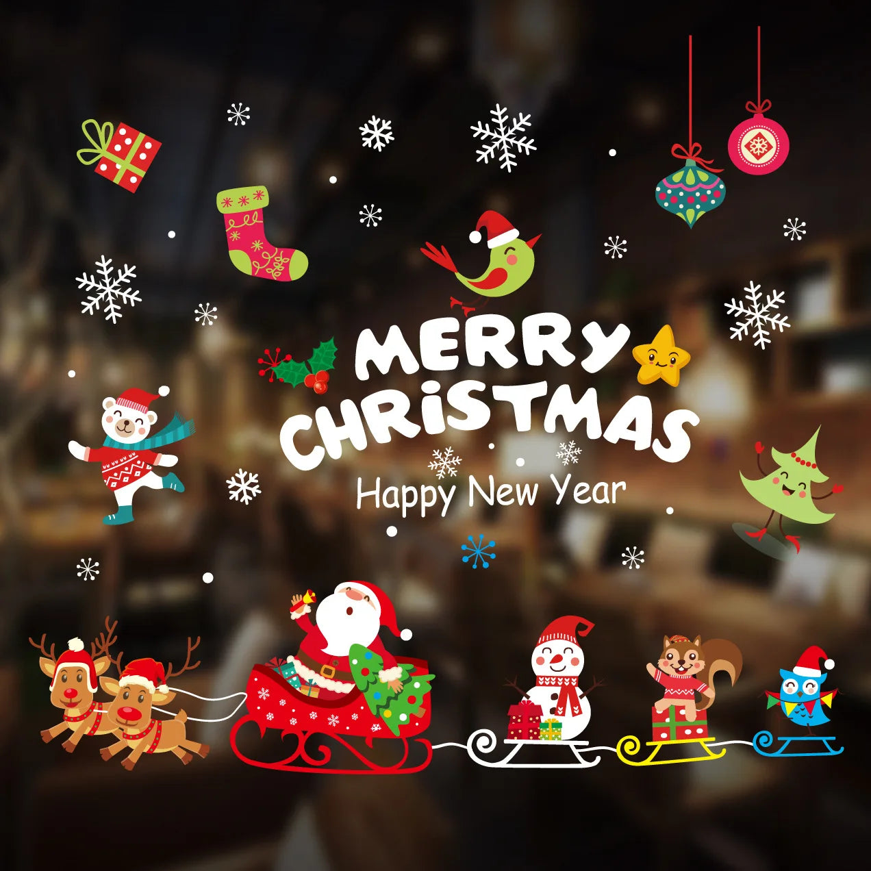 Festive Snowflake Window Clings for Christmas Cheer - Image 14