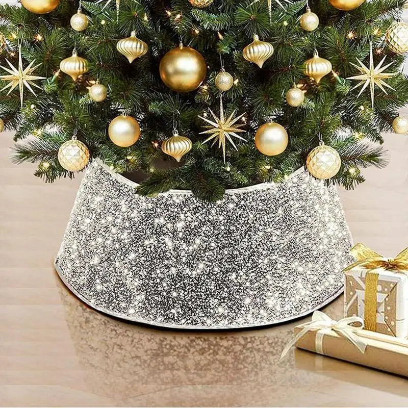 Sparkling Sequin Christmas Skirt for Festive Decor - Image 3