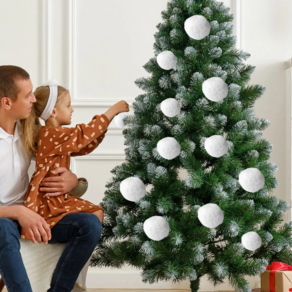 Realistic Polyester Snowballs - 20/5PCS for Christmas Decor - Image 18