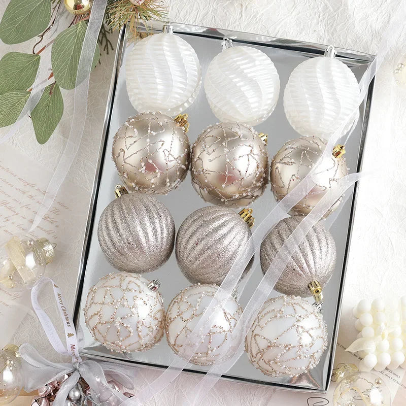 Elegant Transparent Champagne Christmas Ball Ornaments