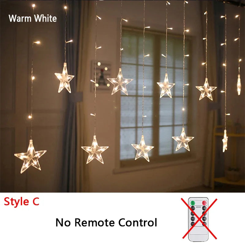 LED Star & Moon Fairy String Lights for Christmas - Image 2