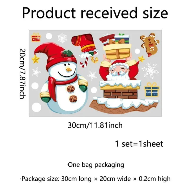Festive Santa and Snowflake Window Stickers - Image 14