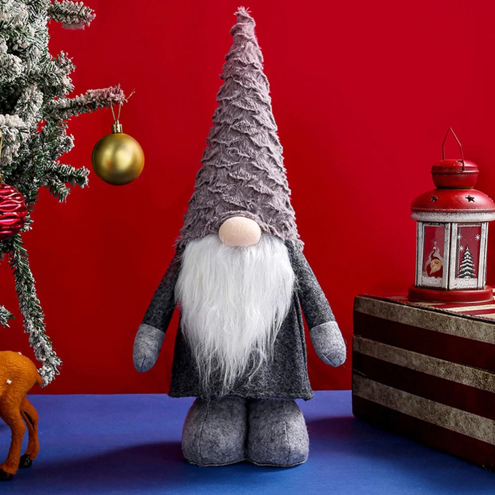Handmade Plush Gnome with Retractable Legs for Christmas - Image 7