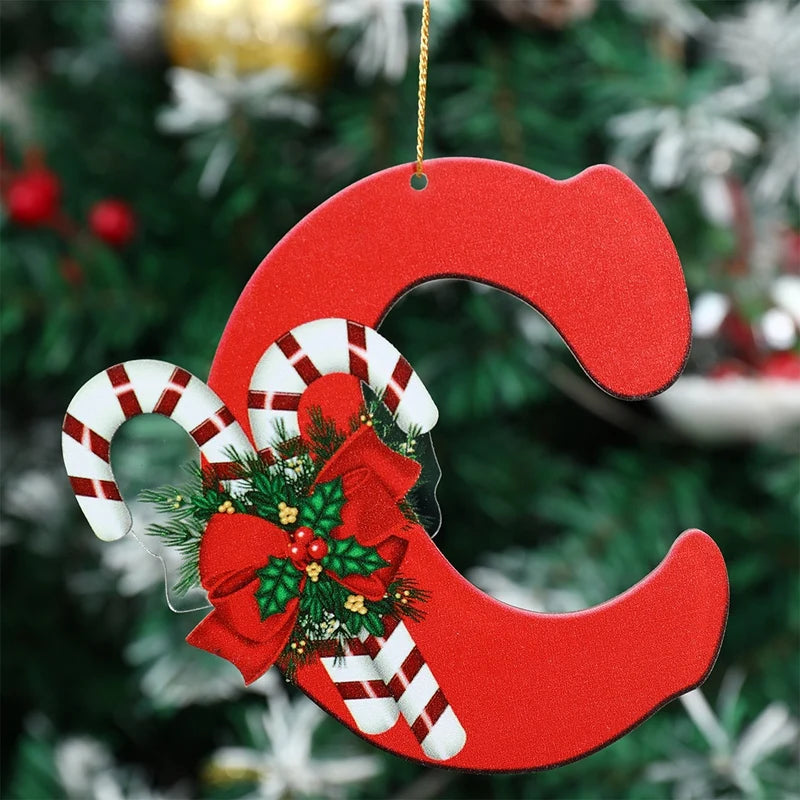 Customizable Acrylic Christmas Letter Ornaments - Image 36