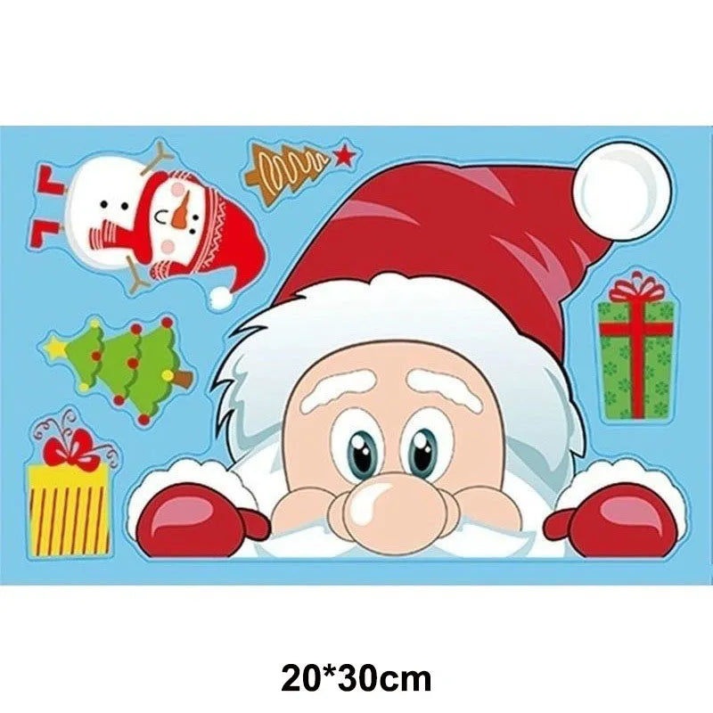 Festive Santa & Snowman Reusable Window Clings - Image 45