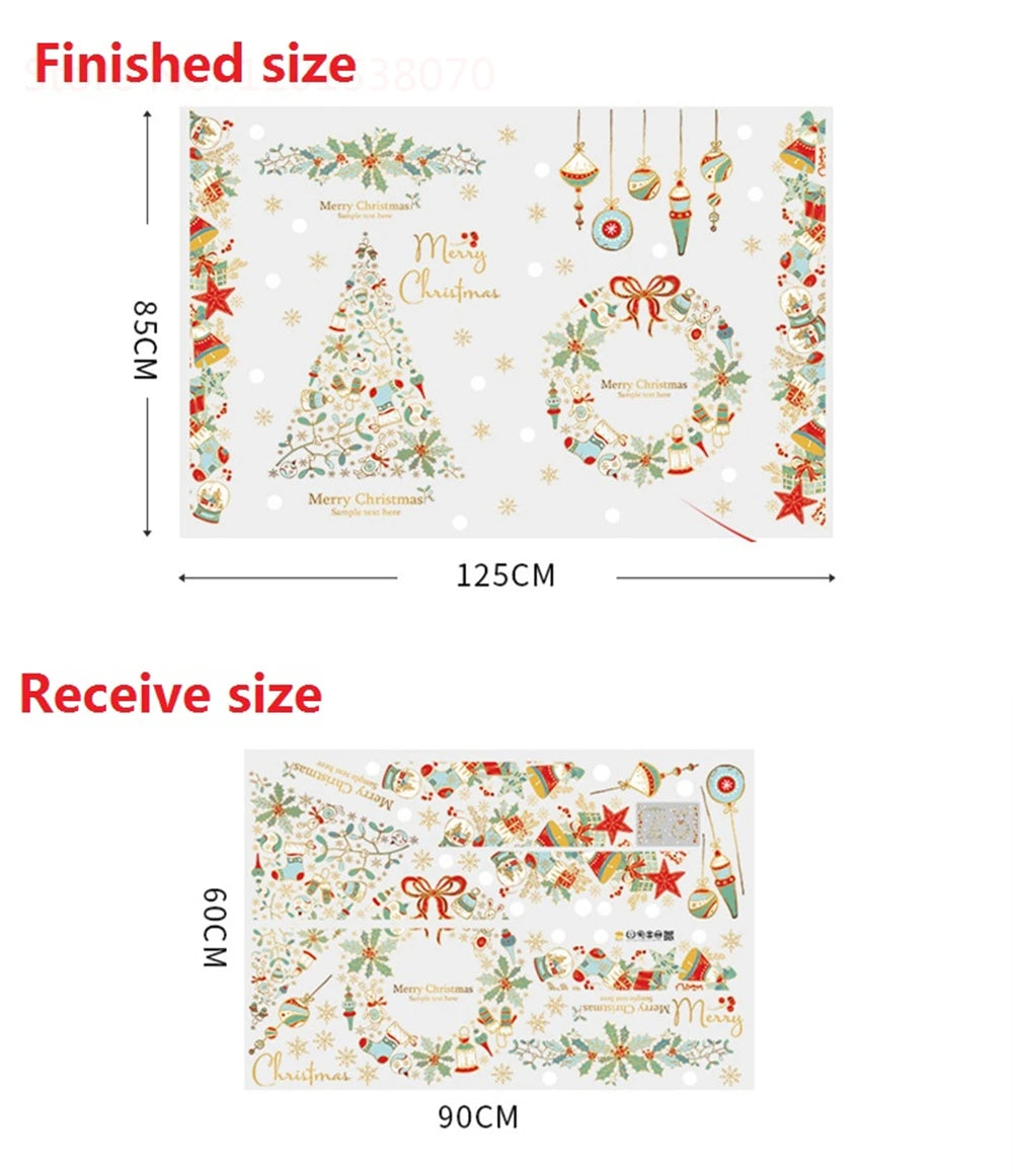 Removable Santa Claus & Christmas Tree Wall Stickers - Image 45