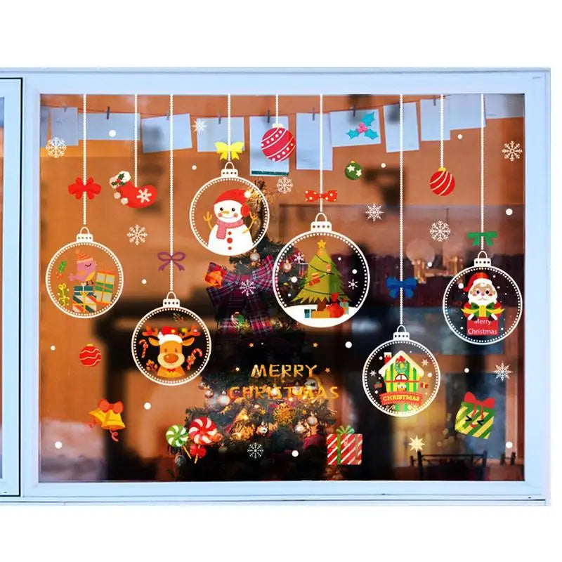 Festive Self-Adhesive Christmas Window Clings