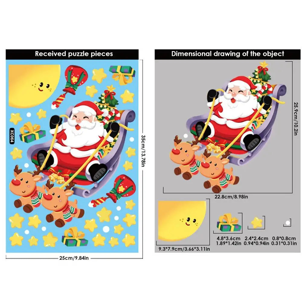 Festive Santa Claus Window Clings for Christmas - Image 10