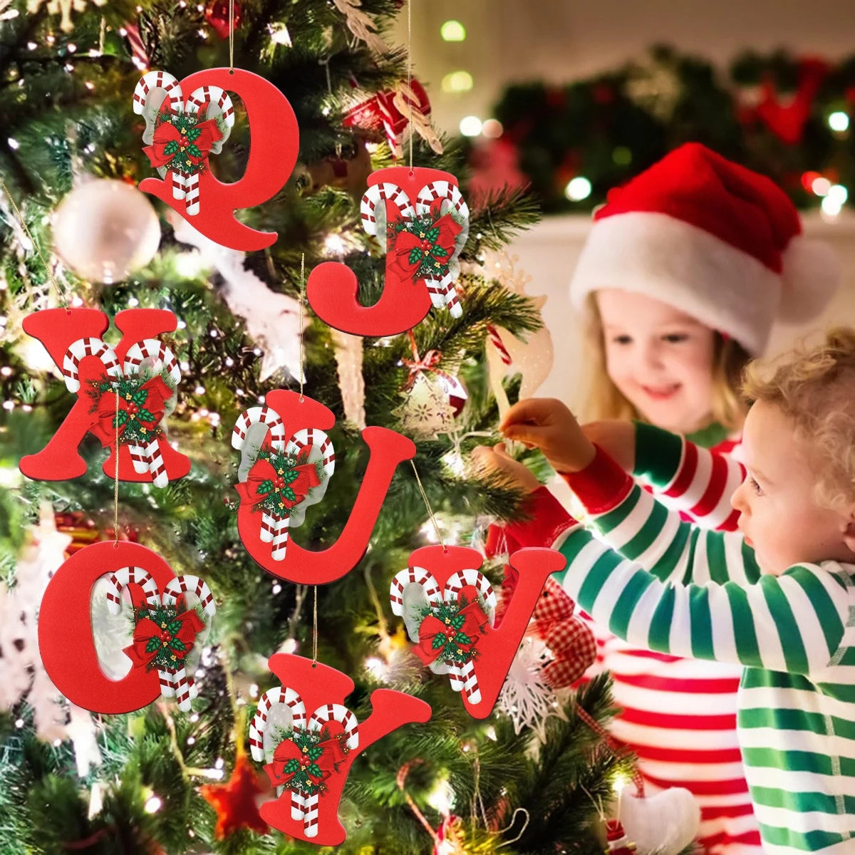 Customizable Acrylic Christmas Letter Ornaments - Image 11