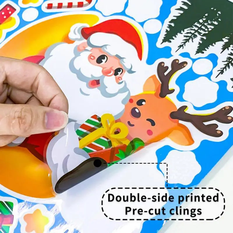 Festive Santa Claus Window Clings for Christmas - Image 9