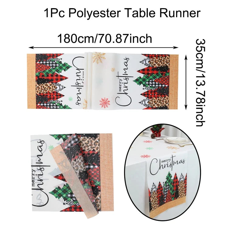 Festive Merry Christmas Table Runner for Holiday Cheer - Image 47