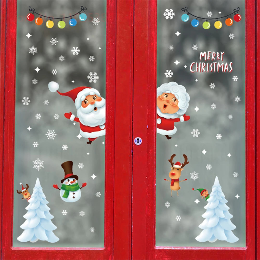 Removable Santa Claus & Christmas Tree Wall Stickers - Image 43