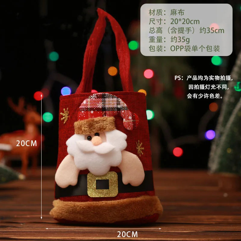 Whimsical Christmas Gift Bags: Santa, Snowman & Elk - Image 2