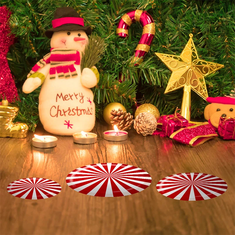 12pcs Christmas Candy & Snowflake Window Clings - Image 7