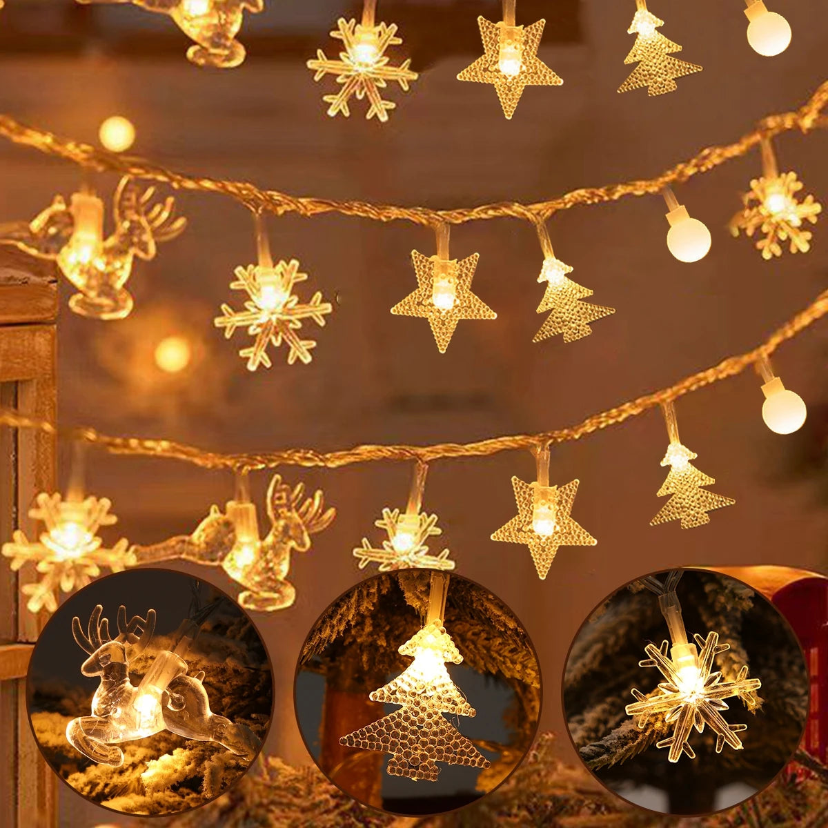 Snowflake LED Christmas Tree Hanging Decor - Image 15