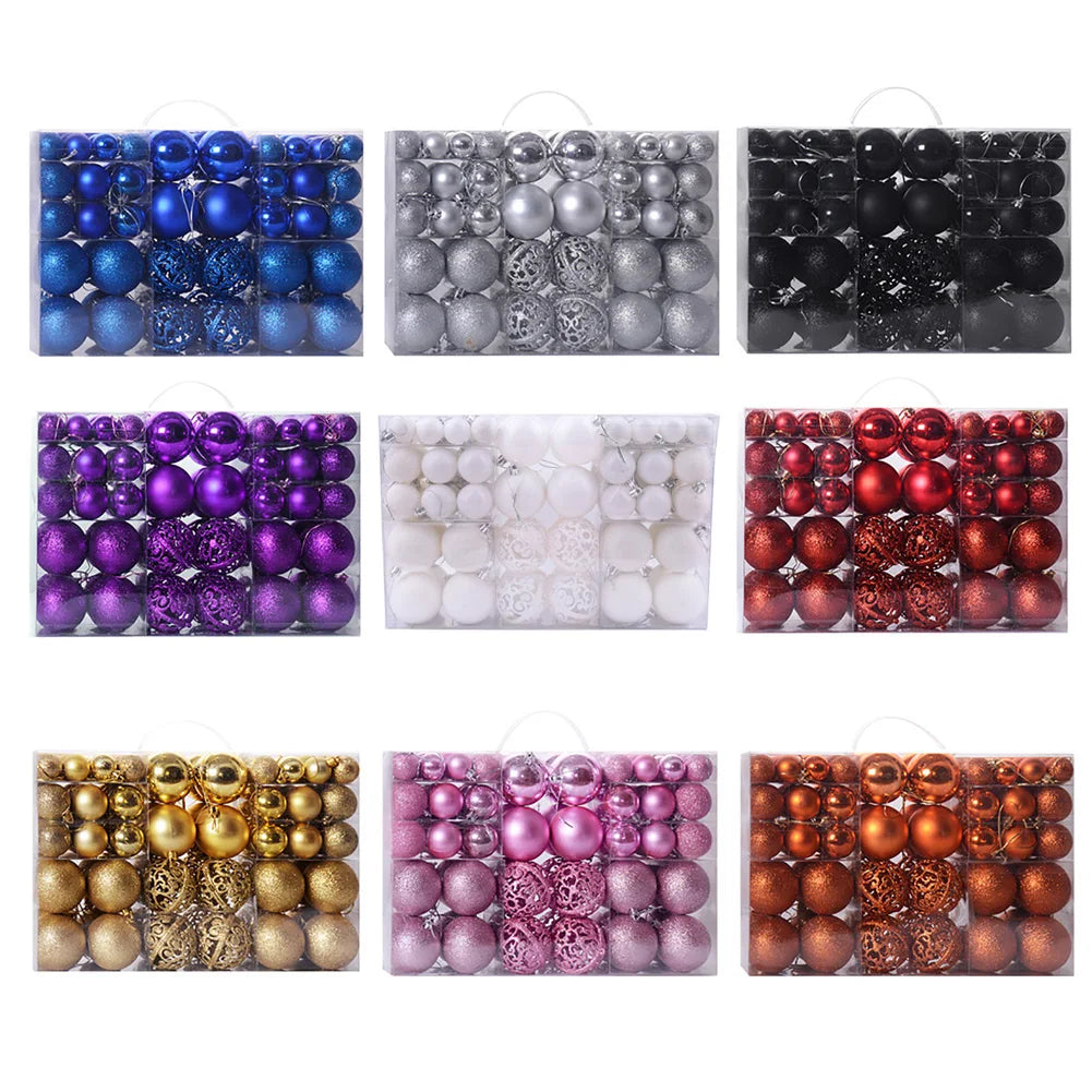 100pcs Mini Shatterproof Christmas Tree Ornaments - Image 3