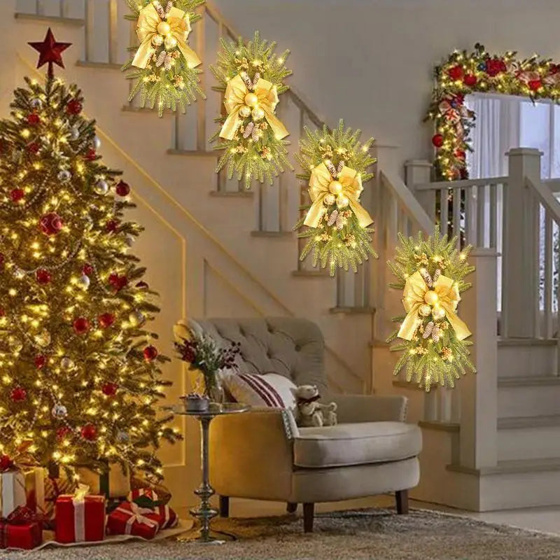 Festive Christmas Swag Garland for Stairs & Decor - Image 3