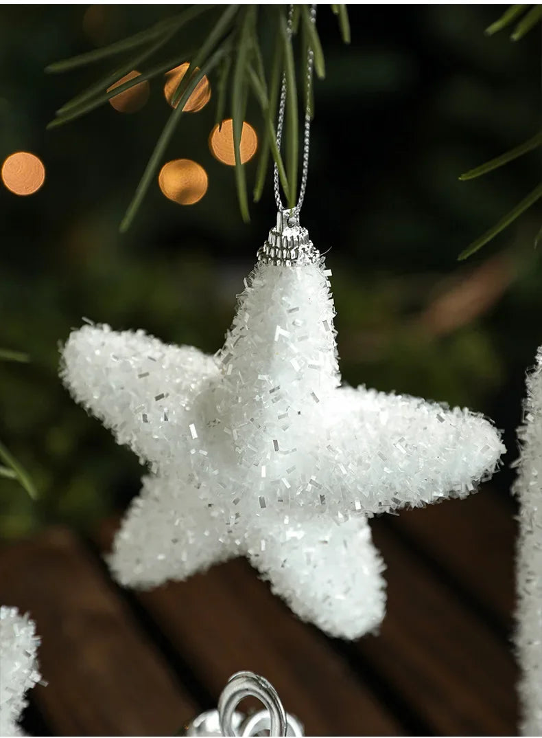 Snowy White Foam Christmas Tree Hangings - Image 16