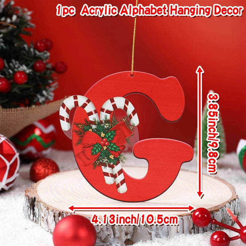 Customizable Acrylic Christmas Letter Ornaments - Image 30