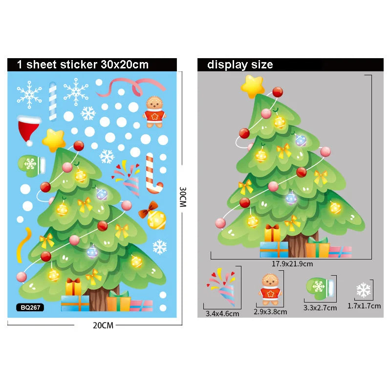 Festive Santa & Snowman Window Stickers - Image 13