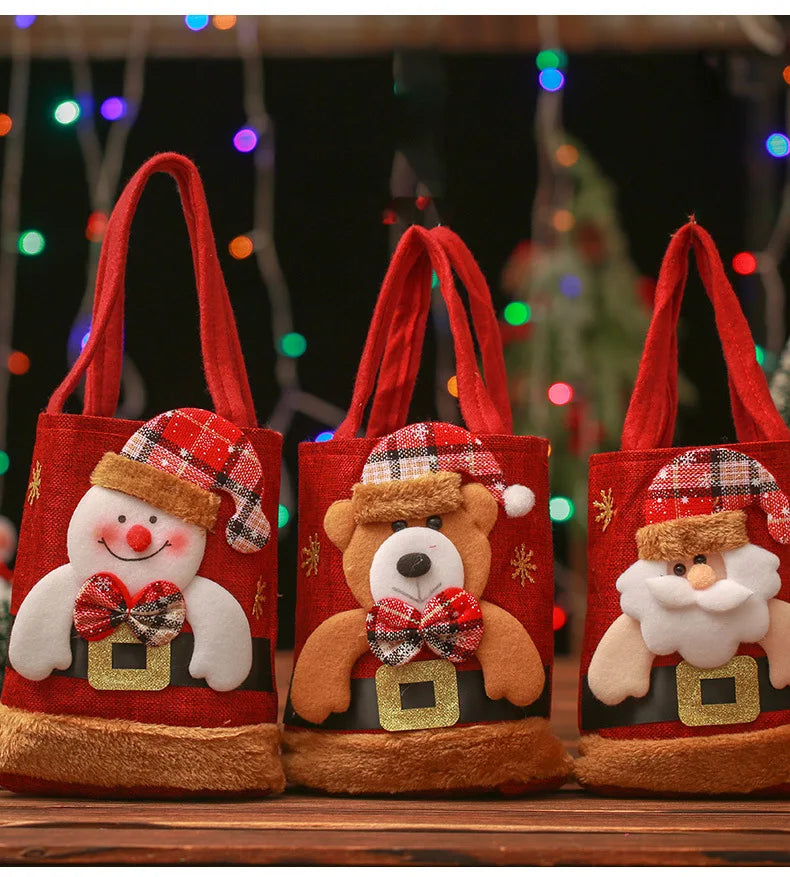 Whimsical Christmas Gift Bags: Santa, Snowman & Elk - Image 15