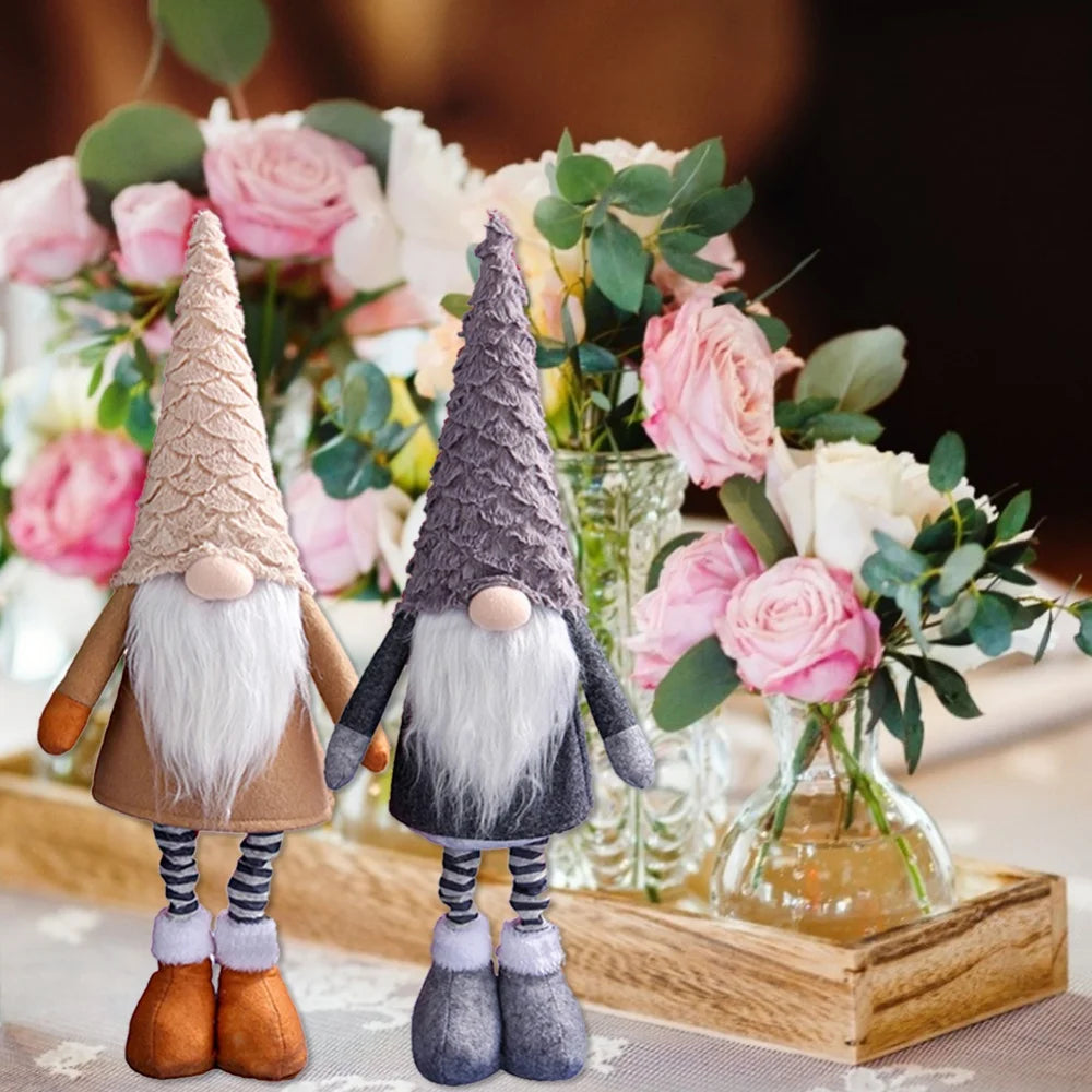 Handmade Plush Gnome with Retractable Legs for Christmas - Image 12