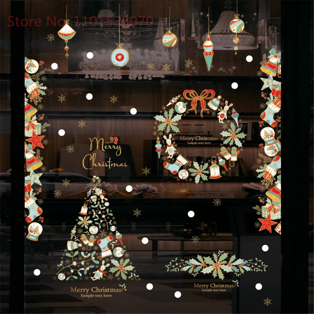 Removable Santa Claus & Christmas Tree Wall Stickers - Image 6