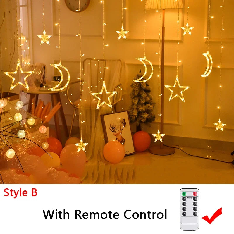 LED Star & Moon Fairy String Lights for Christmas - Image 15